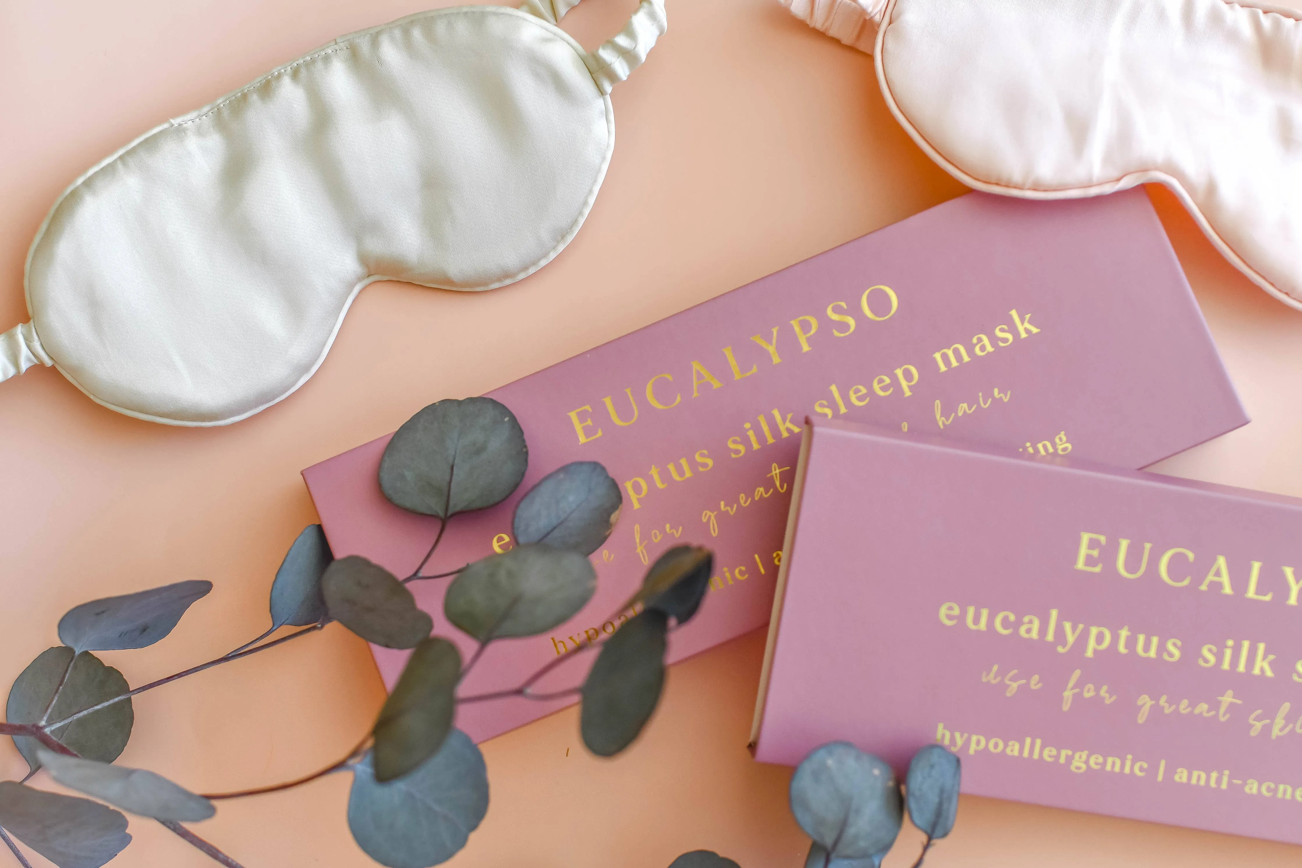 Eucalyptus Silk Sleep Mask: Light Blue