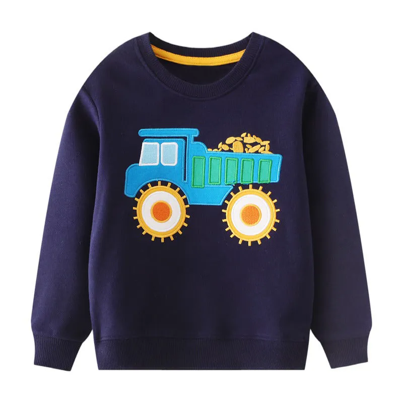 Excavator Embroidered Sweater