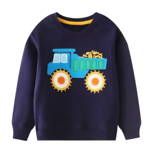 Excavator Embroidered Sweater