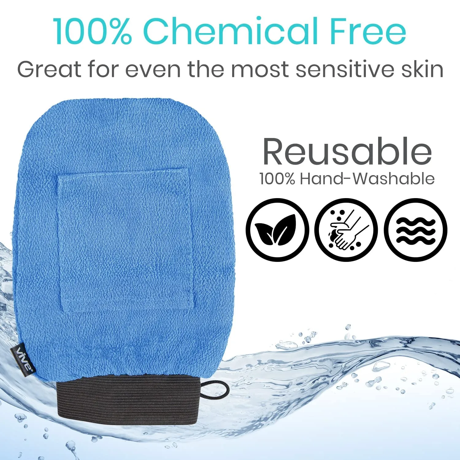 Exfoliating Mitts for Body (4 Pack) - Scrub Gloves with Soap-Saver Pocket - Body Exfoliate Shower Dead Skin Remover - Deep Microdermabrasion Exfoliator for Kerastosis Pilaris - Premium