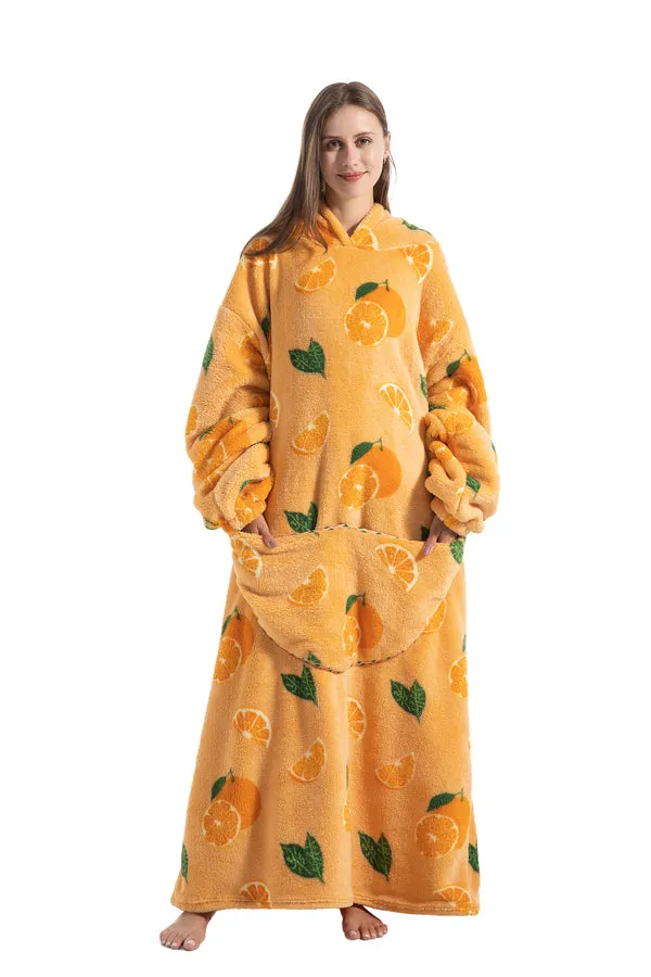 Extra Long Wearable Blanket Hoodie