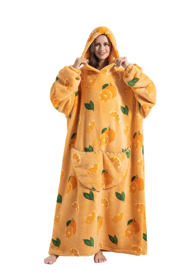 Extra Long Wearable Blanket Hoodie
