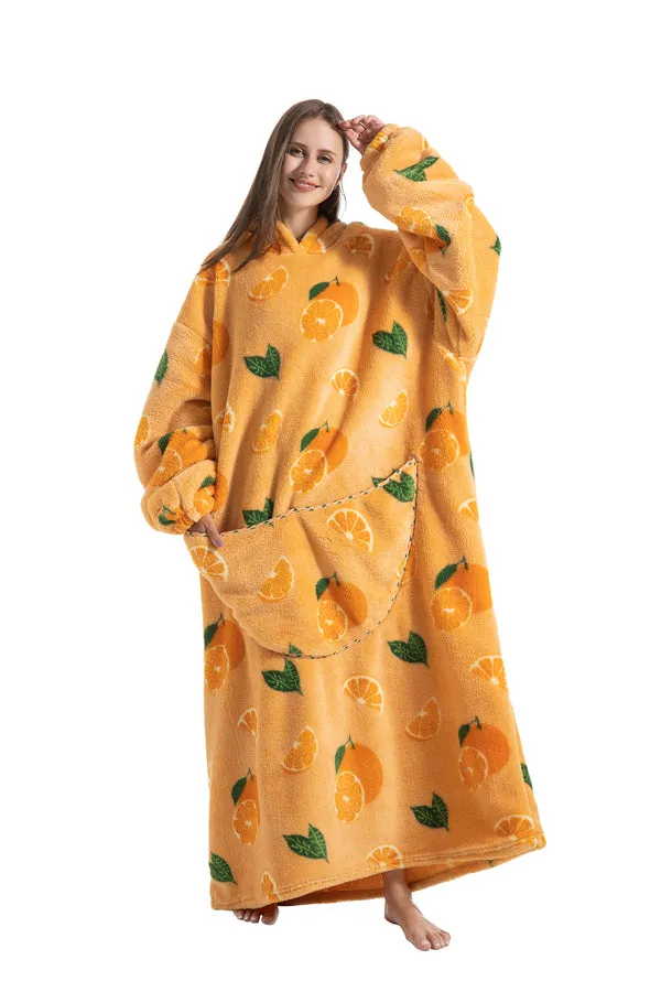 Extra Long Wearable Blanket Hoodie