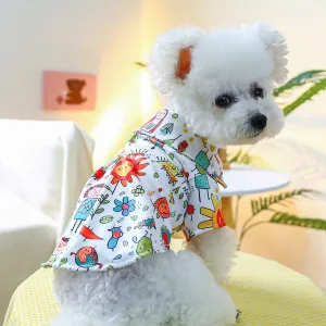 Fairy Tale Chic: Spring/Summer Thin Kingdom Coat Shirt Homewear for Dogs - Stylish and Comfortable Pet Fashion