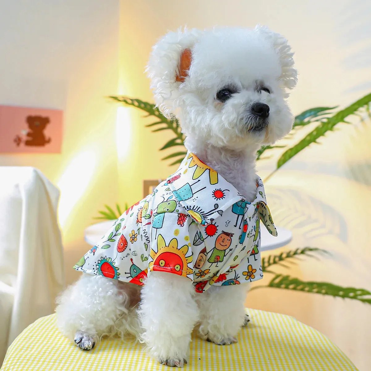 Fairy Tale Chic: Spring/Summer Thin Kingdom Coat Shirt Homewear for Dogs - Stylish and Comfortable Pet Fashion