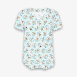 Fan Favorites Ice Princess - Women's Printed Bamboo Short Sleeve Top