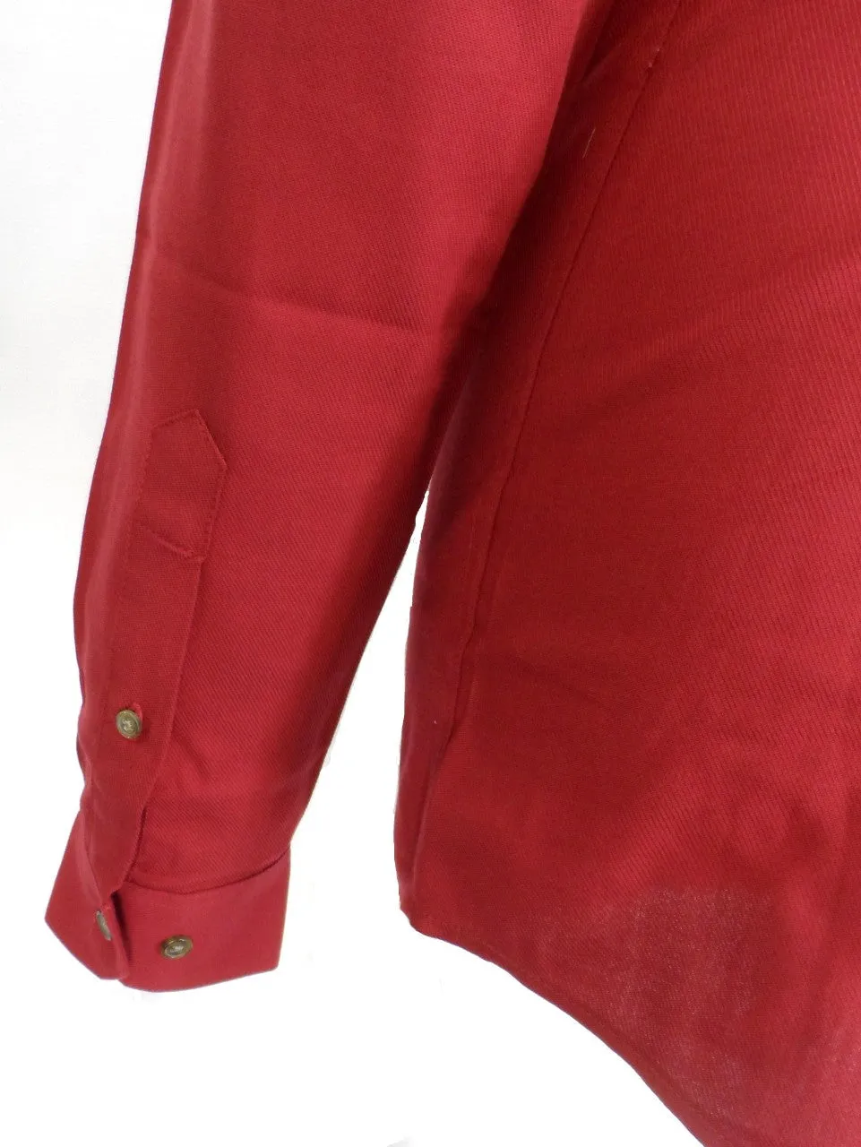 Farah Maroon Selby Cotton Long Sleeved Retro Mod Button Down Shirts