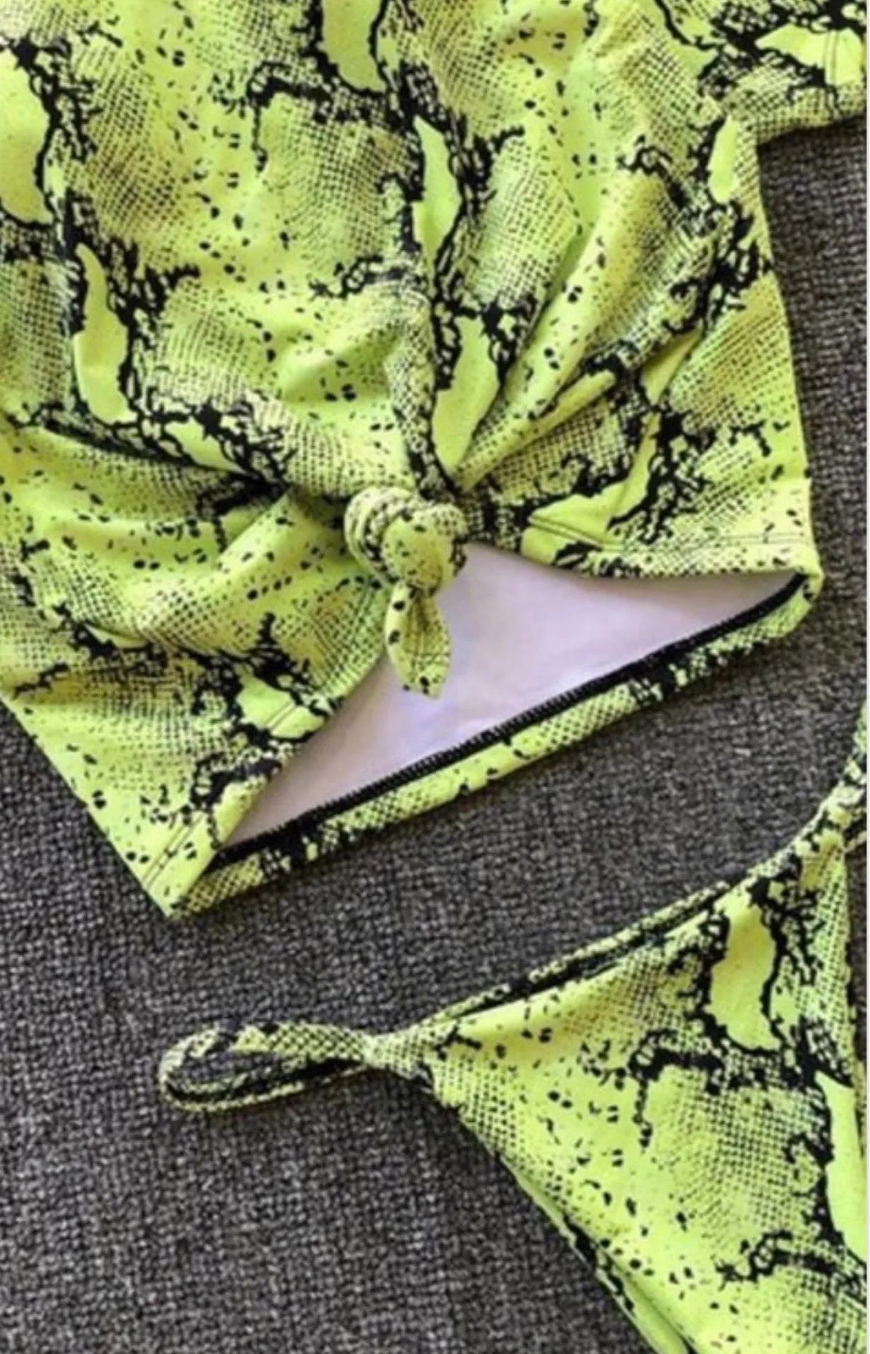 Fashion at the pool neon swimsuit