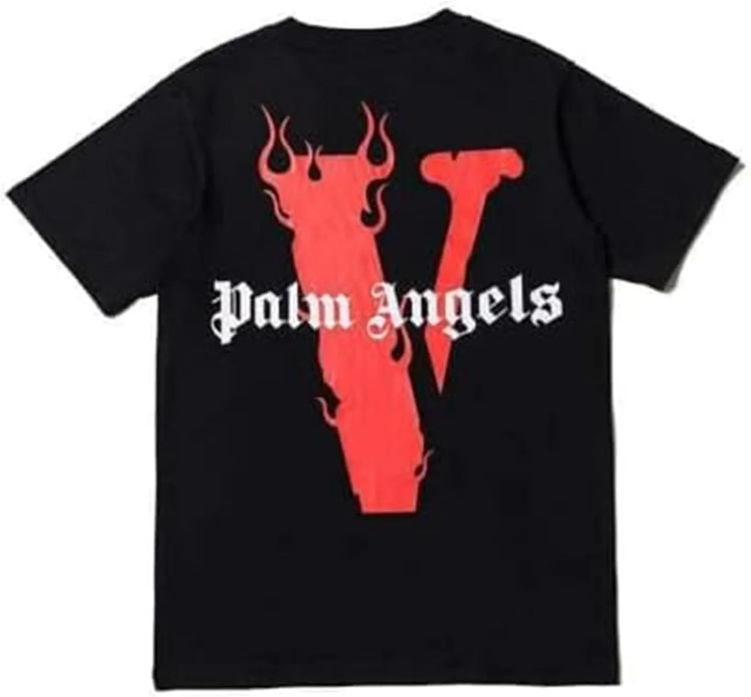 Fashion Men's Short Sleeved T-Shirt V Letter Printed Tops Casual Couple T-Shirt Hip Hop Short Sleeved Tops