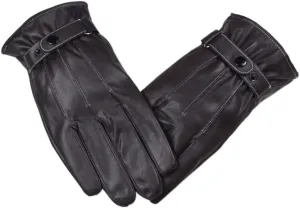 Fashion Winter Gloves Men With Touchscreen Thickened Warm Fingers Driving Warm Gloves Cashmere Luxurious Leather Winter
