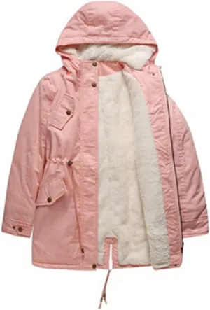 Fashion Zipper Solid Long Fleece Coat for Womens Thick Warm Fitted Overcoat with Pocket Casual Outwear Outdoor Clothes
