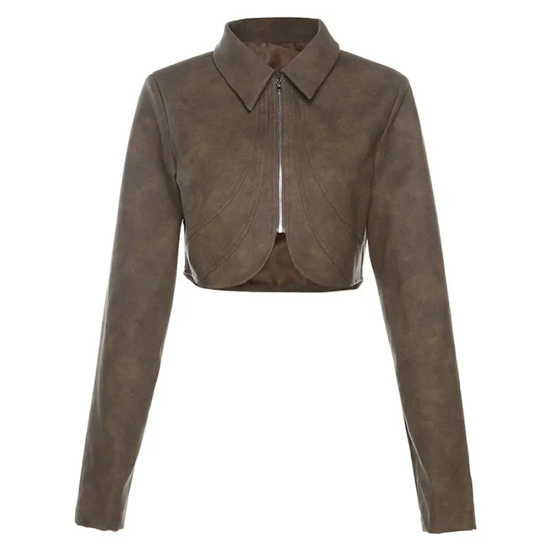 Fashionkova Alizee Leather Crop Jacket