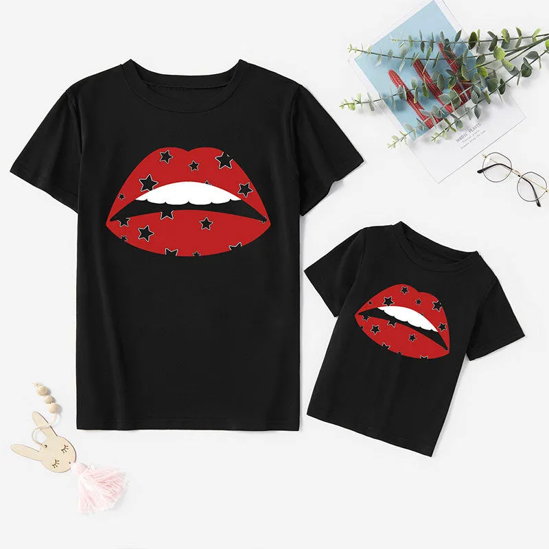 Female Women and Child Clothing Simple Fashion Heat Transfer Popular One Generation T-Shirt New Style -  Women's Top