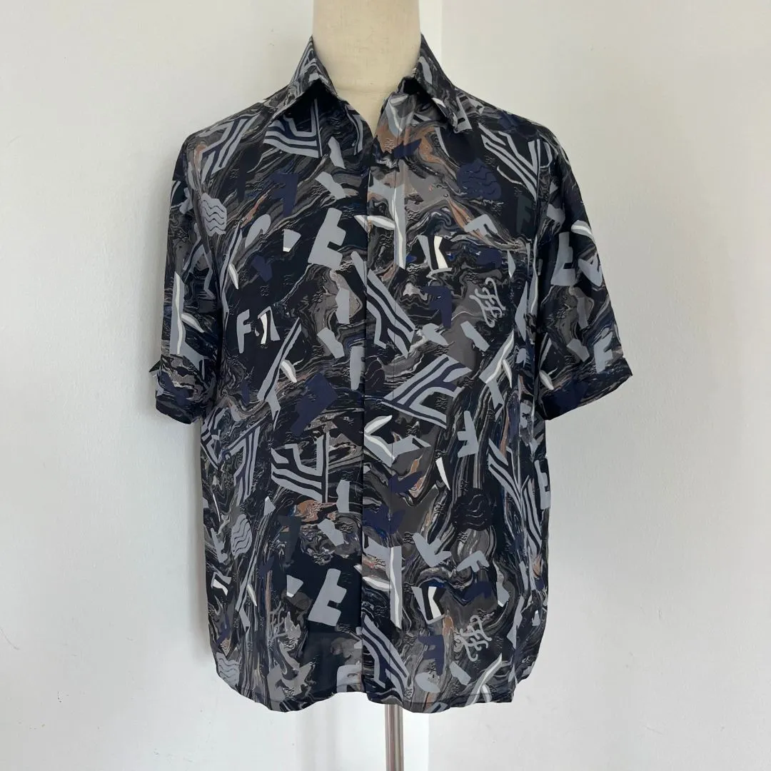 Fendi Fragment print silk shirt