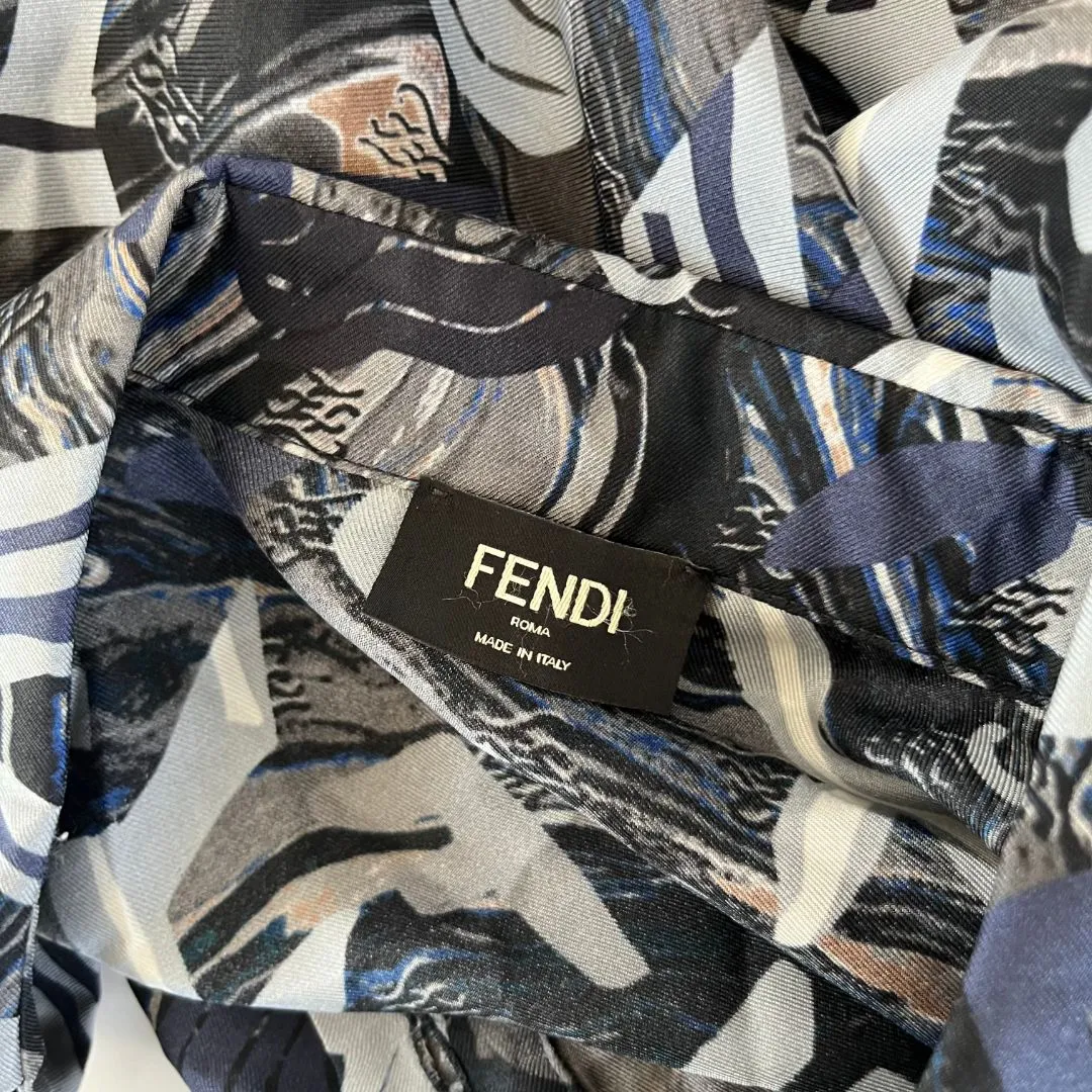 Fendi Fragment print silk shirt