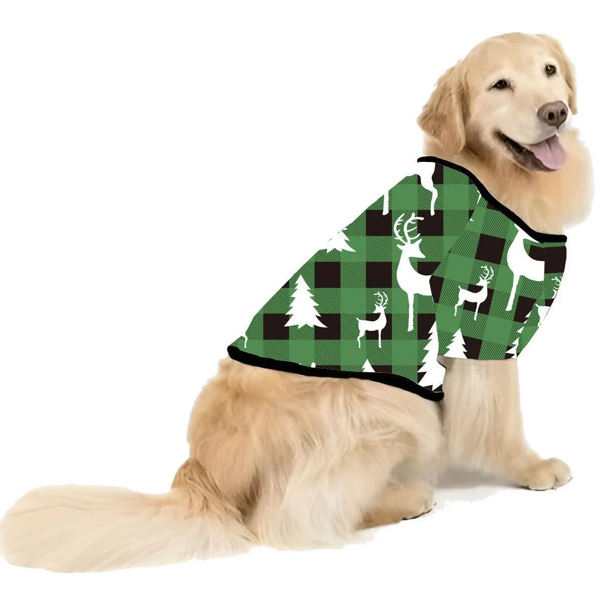Festive Plaid Stitching Christmas Parent-Child Leisure Wear Set – Cozy Family Homewear