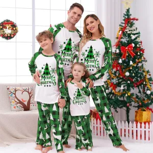 Festive Plaid Stitching Christmas Wear Parent-Child Leisure Wear Set – Cozy Family Homewear