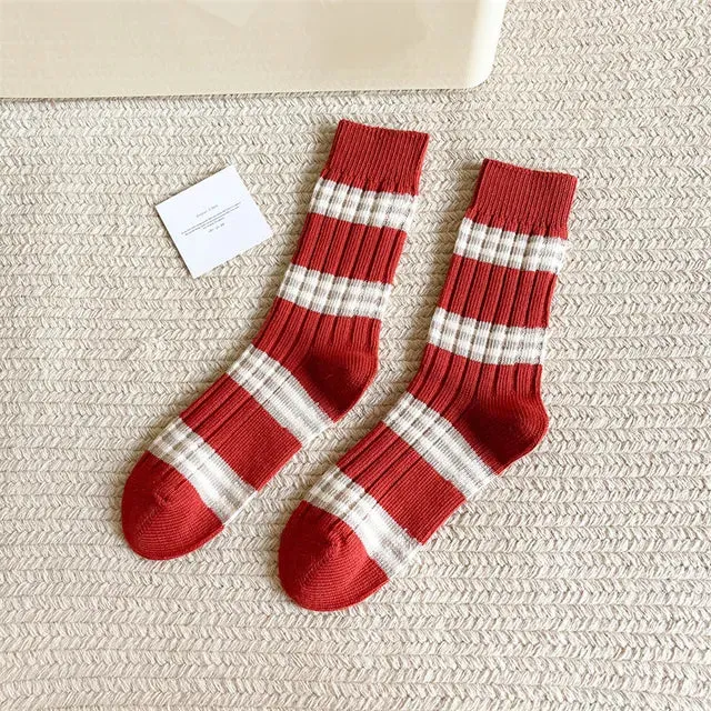 FestiveFit Women's Cotton Crew Socks
