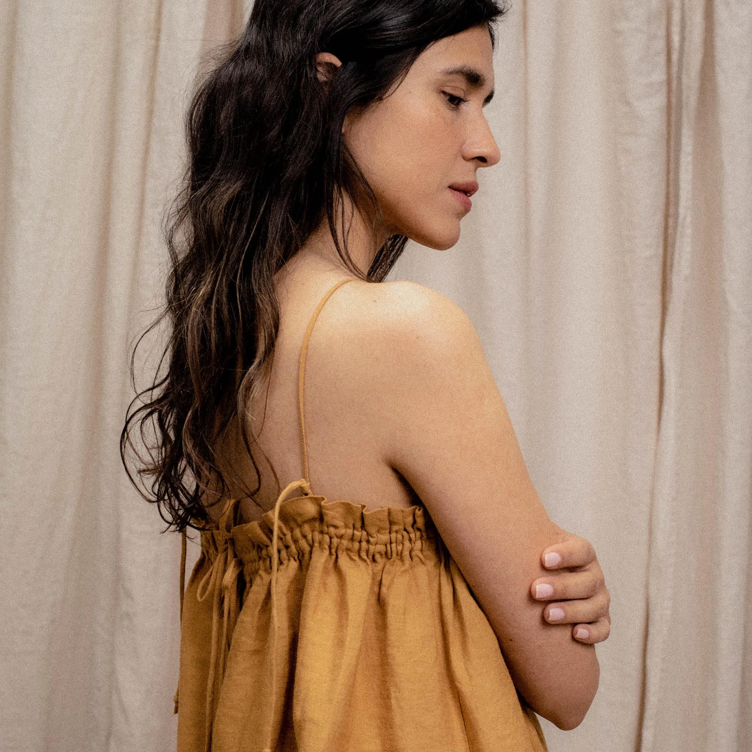 Fia Dress--Camel, XS/S