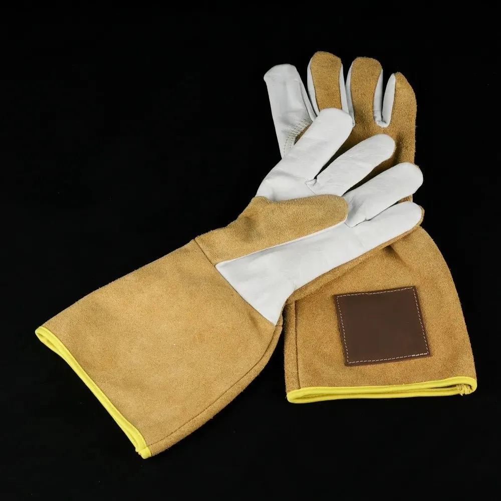 Fire resistant leather gloves for artisans - Blacksmith and welding gloves