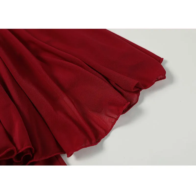 Flared Crew Neck Short Sleeve Dress