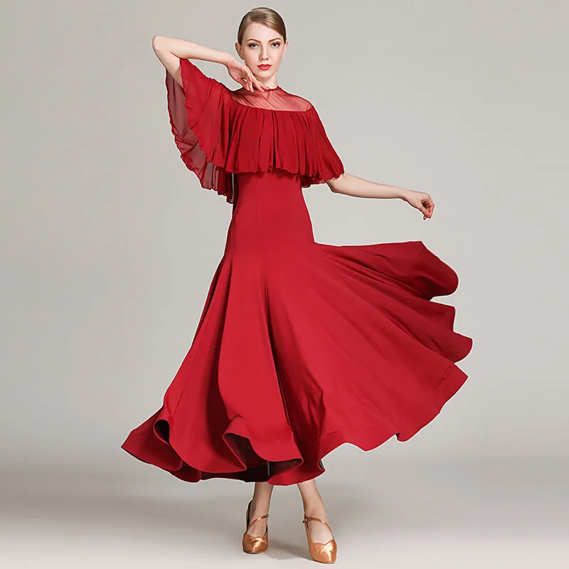 Flared Crew Neck Short Sleeve Dress