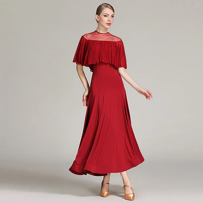 Flared Crew Neck Short Sleeve Dress
