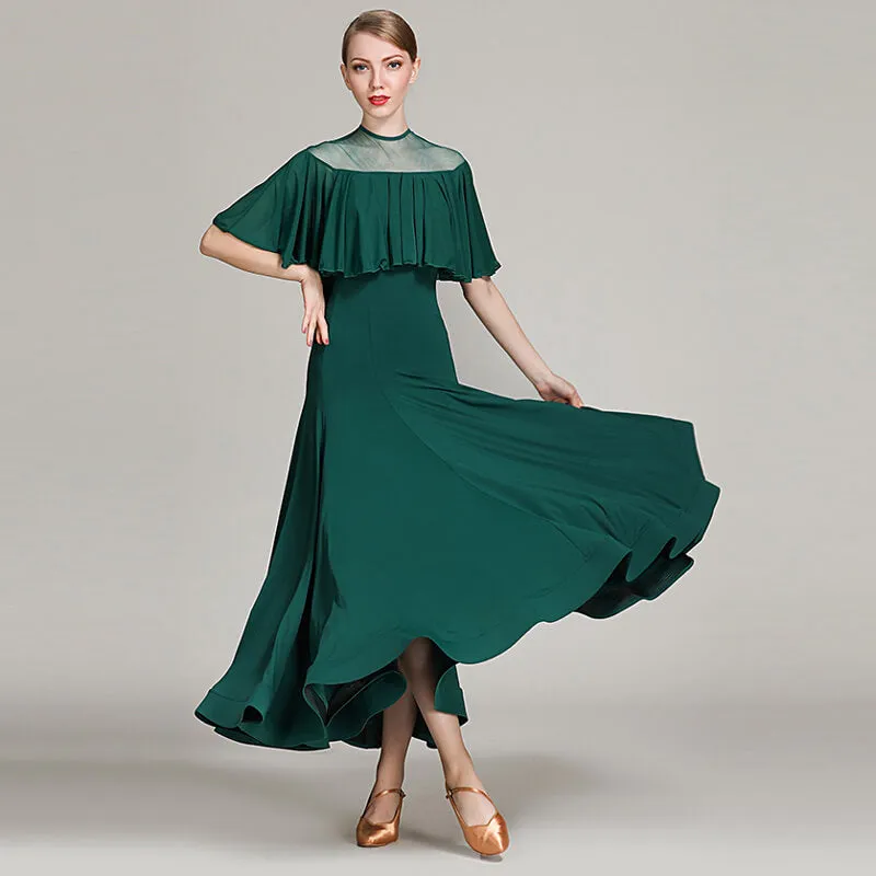 Flared Crew Neck Short Sleeve Dress