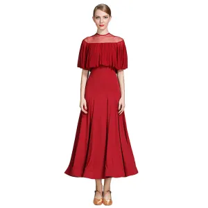 Flared Crew Neck Short Sleeve Dress