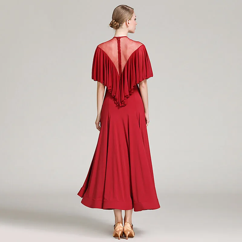 Flared Crew Neck Short Sleeve Dress