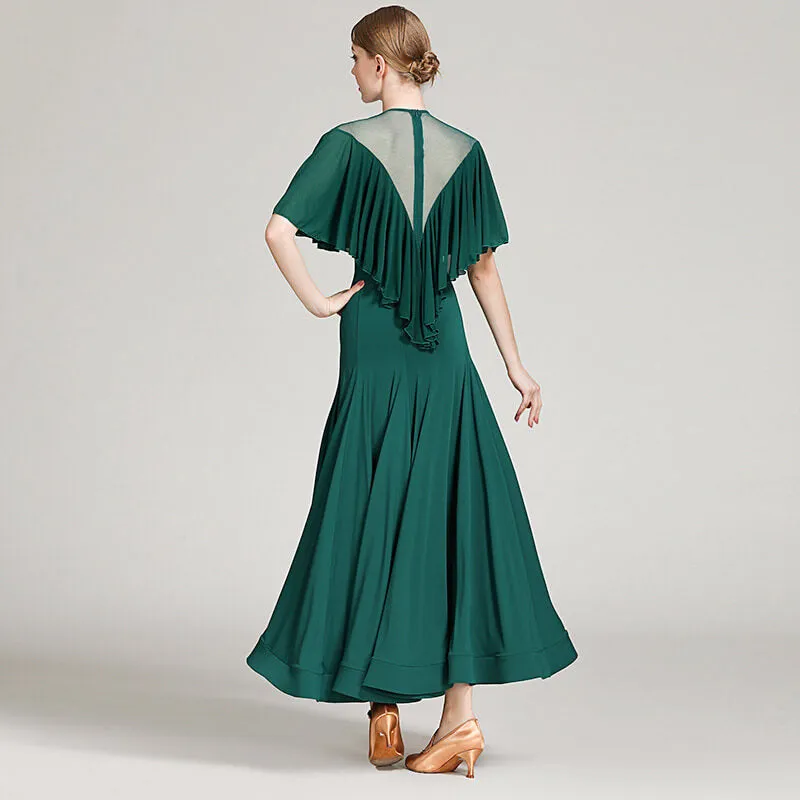 Flared Crew Neck Short Sleeve Dress