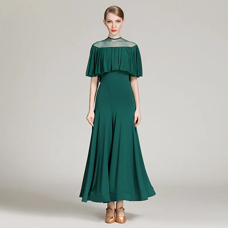 Flared Crew Neck Short Sleeve Dress