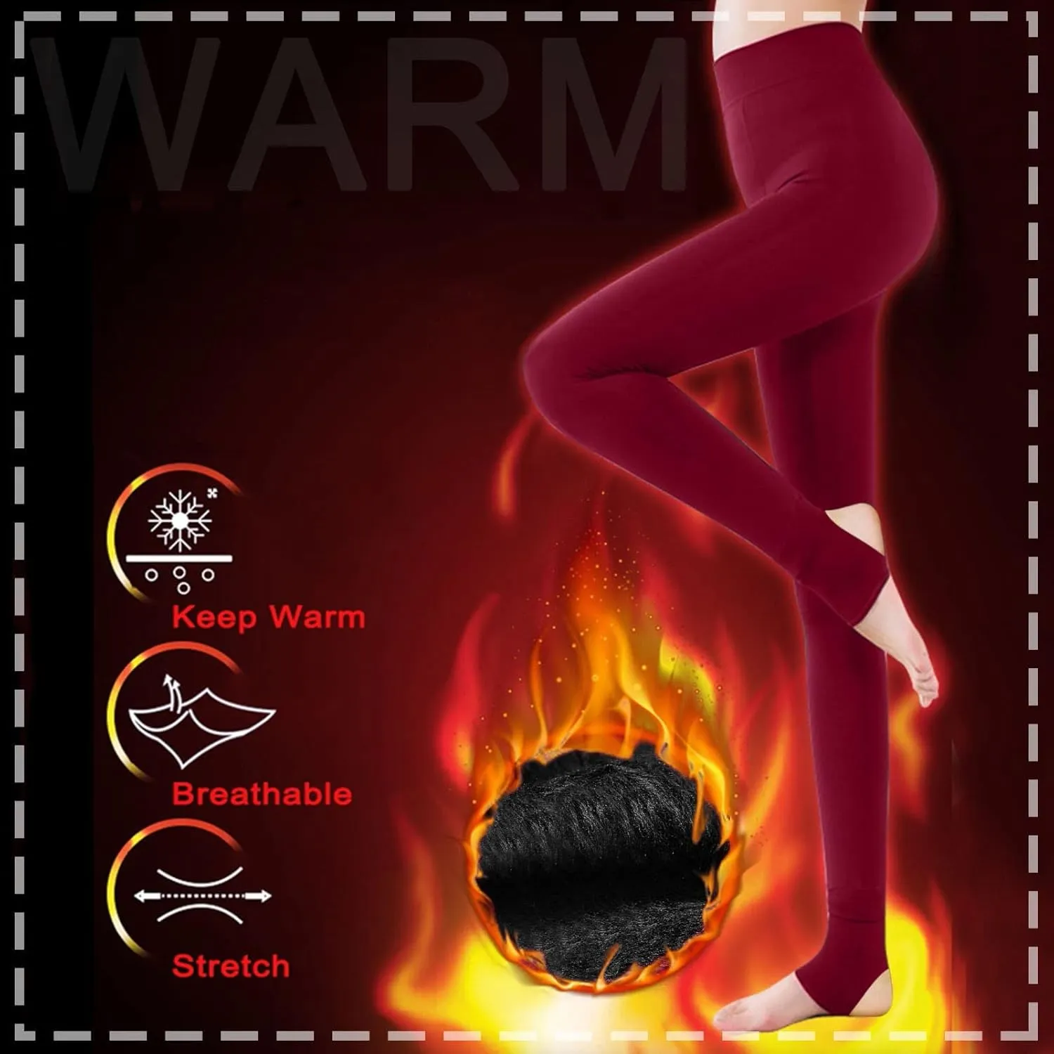 Fleece Lined Leggings with Pockets High Denim Women Solid Elastic Color Pants Thermal Warm Winter Tights Fleece