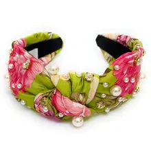 Floral Embellished Knot Headband