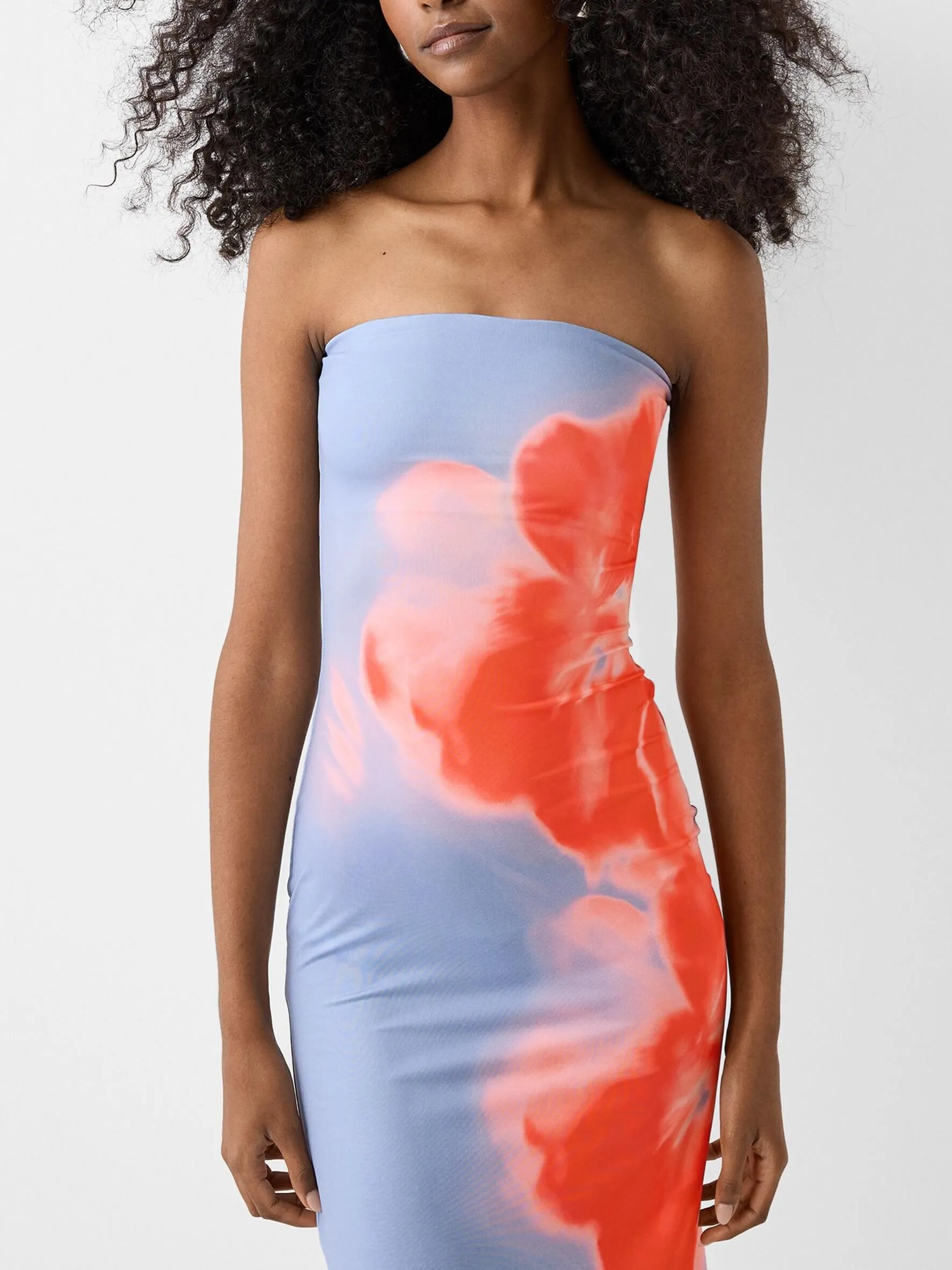 Flytonn- Bandeau Neckline Midi Dress