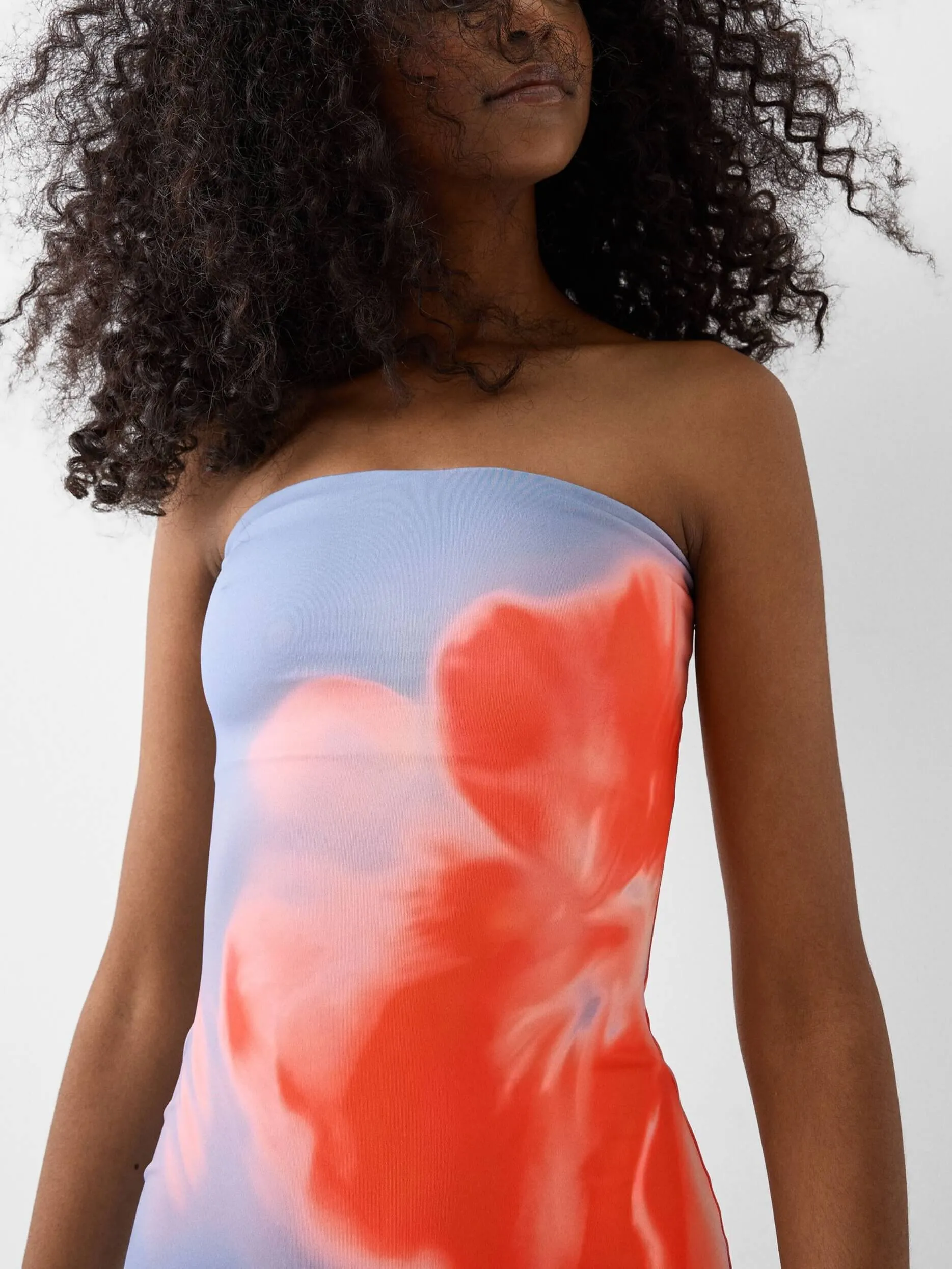 Flytonn- Bandeau Neckline Midi Dress