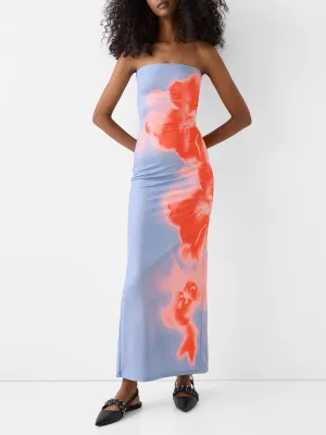 Flytonn- Bandeau Neckline Midi Dress