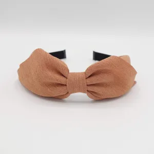 folded hair bow headband for women