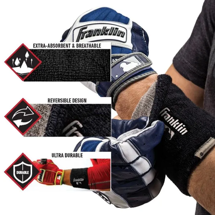 Franklin MLB® 4" X-Vent Reversible Wristbands || Pair