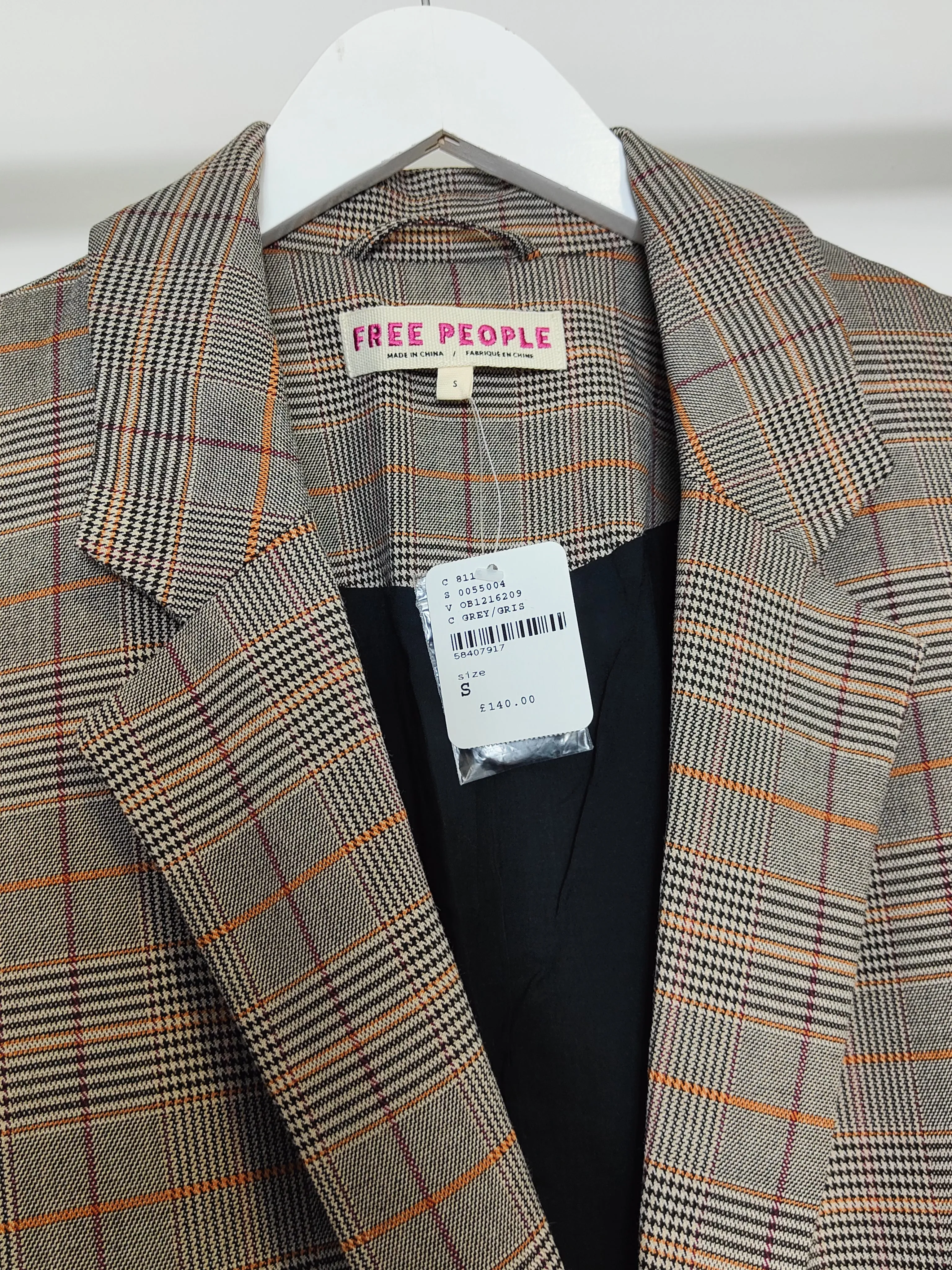 Free People Women’s Blazer Coat in Grey S