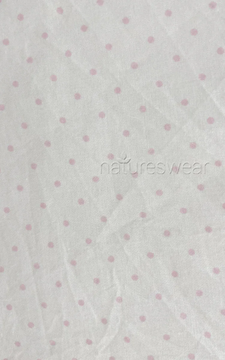 French Country 100% Cotton Nightgown Sleeveless in White and Pink FCW140