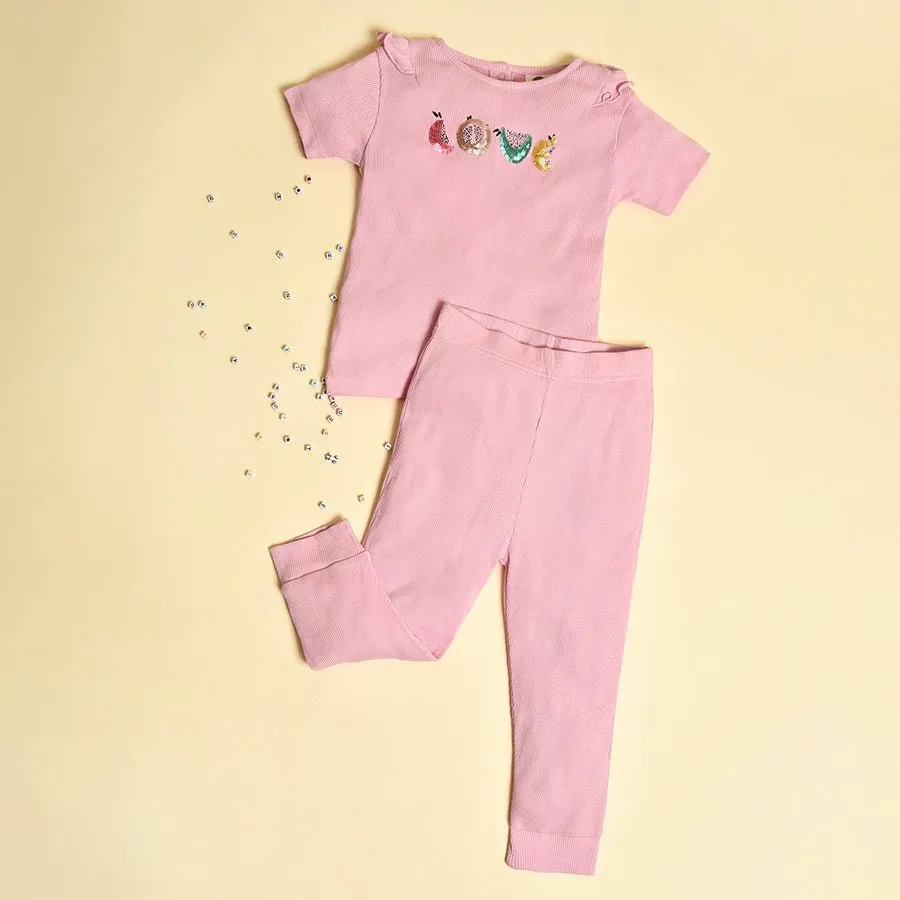 Fruits Love Lavender Top & Pajama Set