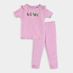 Fruits Love Lavender Top & Pajama Set