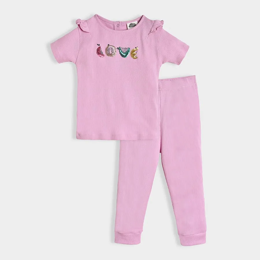 Fruits Love Lavender Top & Pajama Set