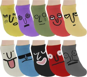 Fun Cotton Crew Socks,Funny Cute Socks,Patterned Funny Novelty Cotton Crew 10 Pack