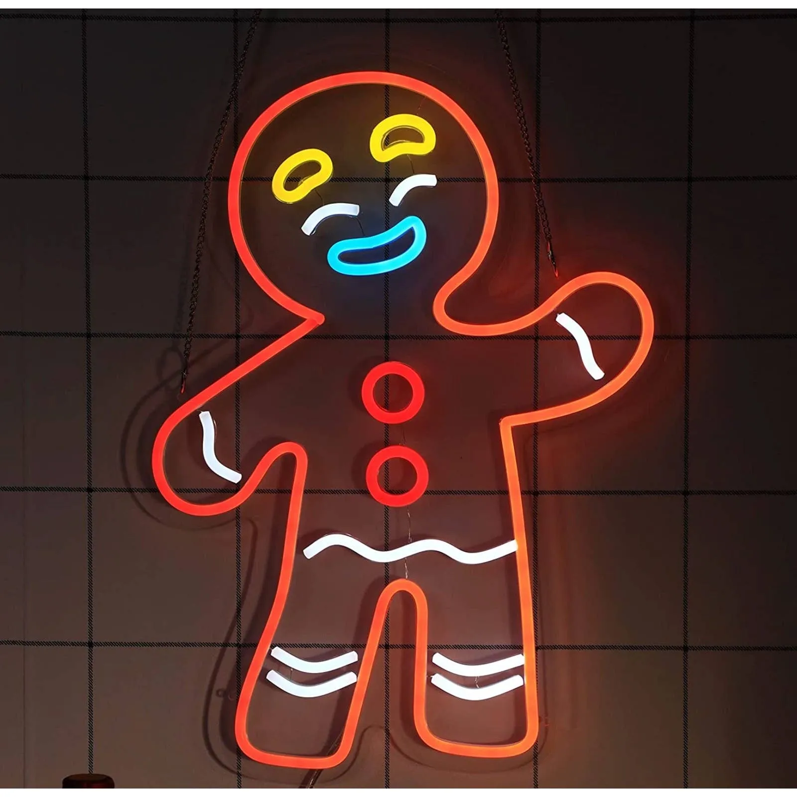 Fun Festive Bright Quality “Ginger Bread Man” LED Night Light Christmas Decorati