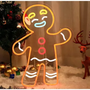 Fun Festive Bright Quality “Ginger Bread Man” LED Night Light Christmas Decorati