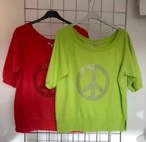 Funky Staff Peace sweat top