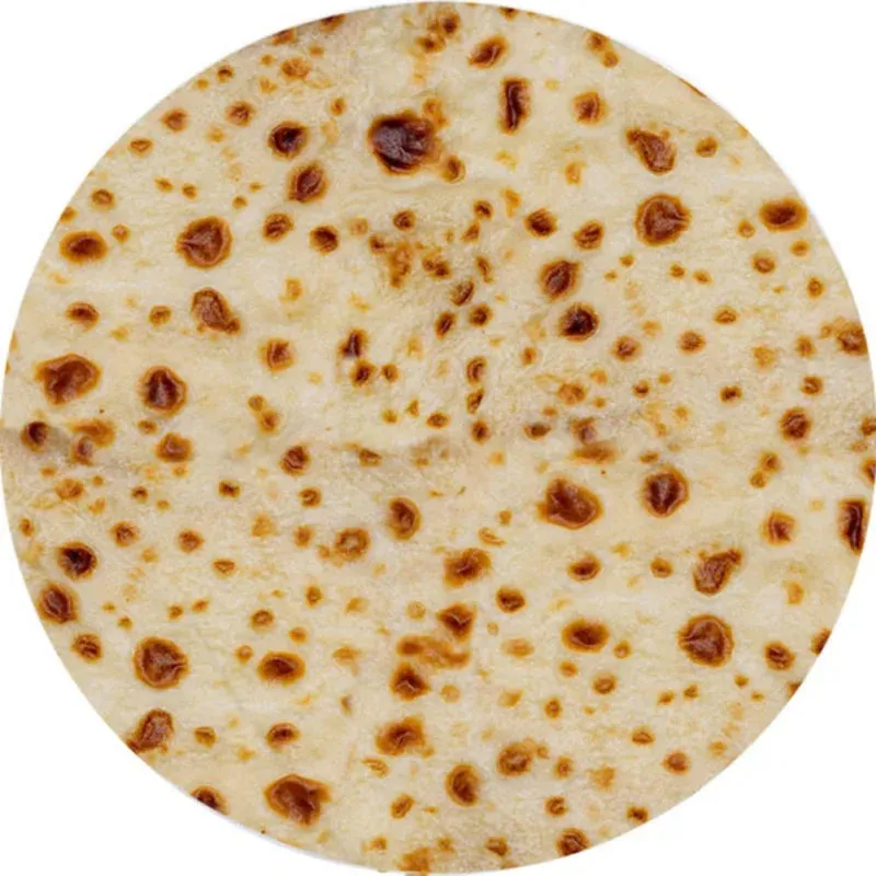 Funny Round Corn Tortilla Blanket Soft Throw Blanket