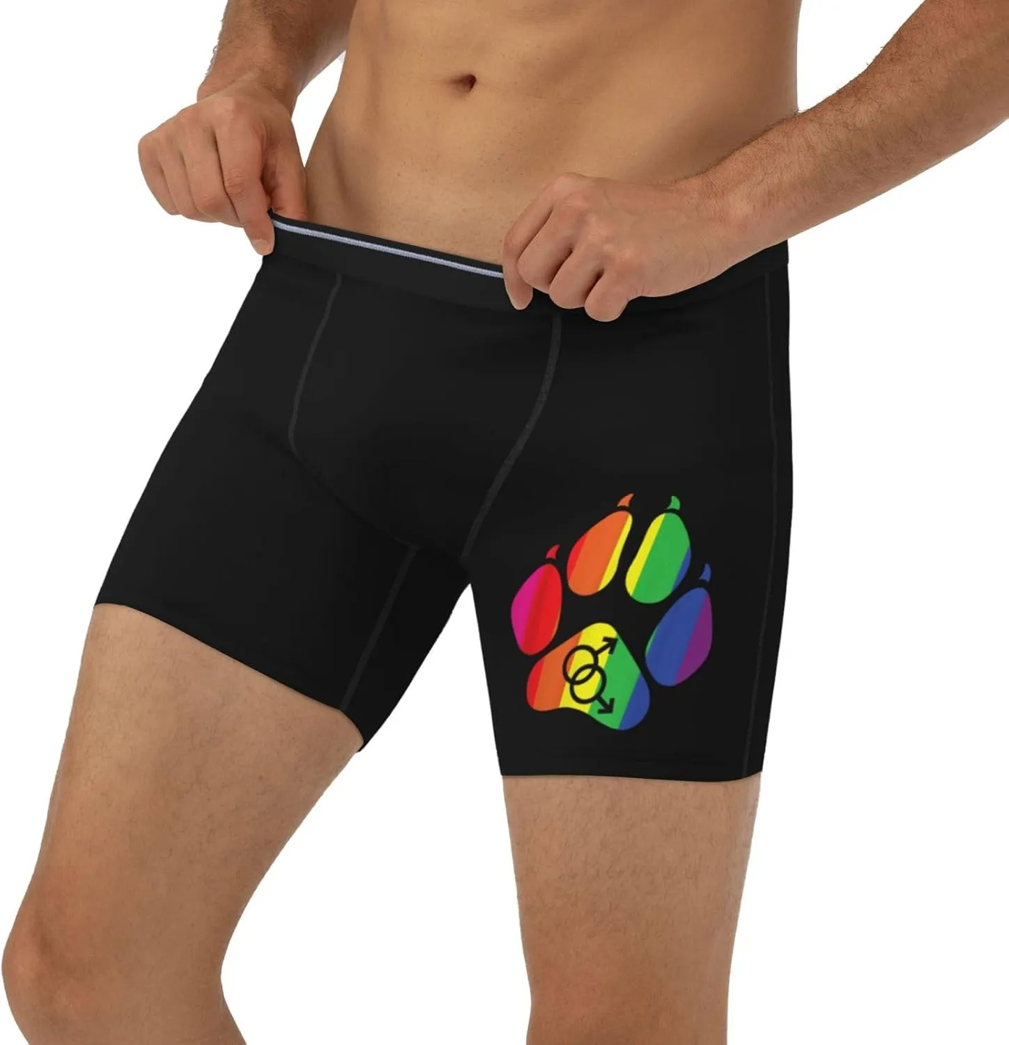 Furry Pride Men's long leg breathable boxer briefs